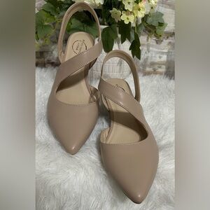 Life Stride Beige Women's Slingback Heels